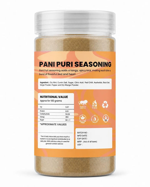 Pani Puri Masala | Golgappa Water Seasoning Powder | Spicy & Tangy Pani Mix for Puchka, Jaljeera & Chaat | Instant Street Style Flavor