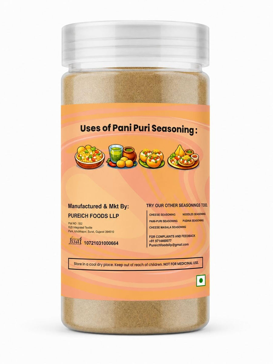 Pani Puri Masala | Golgappa Water Seasoning Powder | Spicy & Tangy Pani Mix for Puchka, Jaljeera & Chaat | Instant Street Style Flavor