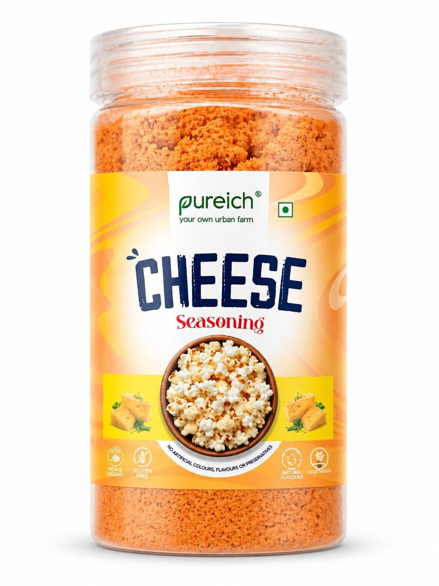 Combo Cheddar Cheese Powder & Peri Peri Seasoning Combo (120g Each) | Popcorn & Snack Sprinkle | Cheesy Flavor for Pasta, Pizza, Nachos, Fries & More