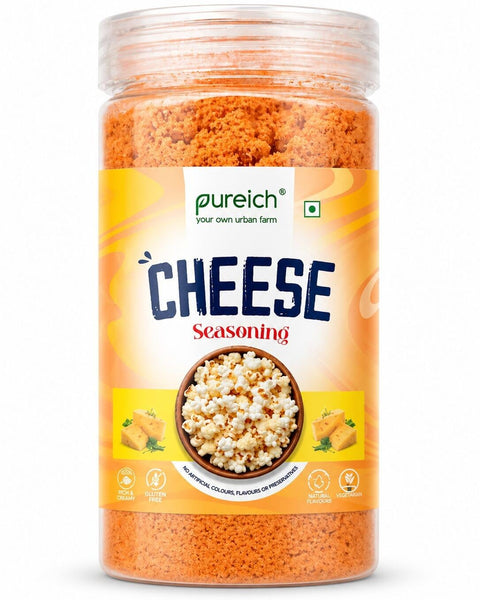 PUREICH Cheddar Cheese Powder | Popcorn Seasoning Powder | Cheesy Sprinkle for Pasta, Pizza, Nachos & Fries | Rich Creamy Flavor
