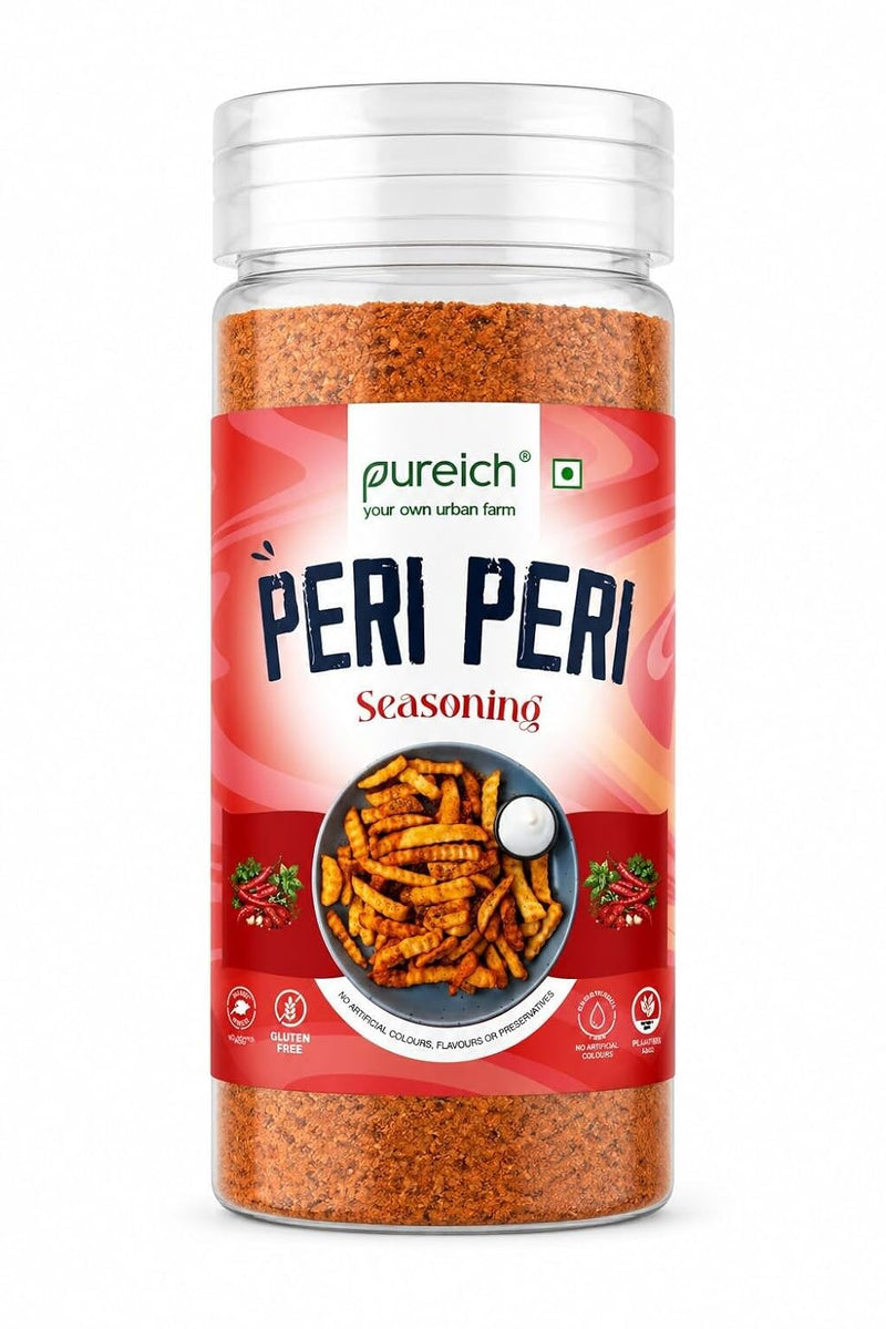 Peri Peri Seasoning | Piri Piri Spice Mix | Multi-Purpose Masala for Fries, Corn, Makhana & Snacks | No Added MSG | Zero Artificial Colours