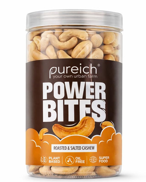 Premium Roasted and Salted Cashews/Kaju | Flavourful & Crunchy Snack Handpicked | Salted & Slow Roasted Cashews Rich in Protein | Magnesium | Phosphorus