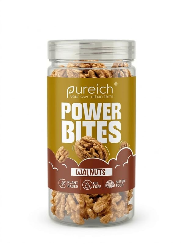 Premium Walnut Kernels | 100% Natural Raw Walnuts Without Shell | Akrot Giri Dry Fruit Rich in Iron and Protein | Ideal for Breakfast | Low in Calorie Nuts