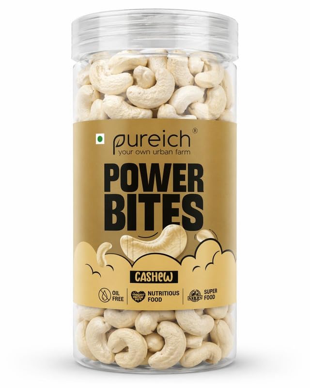 Premium Whole Cashew Nuts | Kaju Dry Fruits, Whole Crunchy Cashews | Rich in Protein, & Nutritious | Gluten Free & Plant based Protein | Kaju Jar