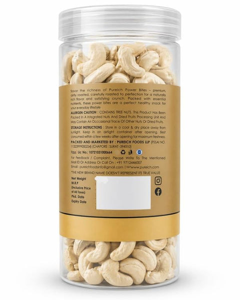 Premium Whole Cashew Nuts | Kaju Dry Fruits, Whole Crunchy Cashews | Rich in Protein, & Nutritious | Gluten Free & Plant based Protein | Kaju Jar
