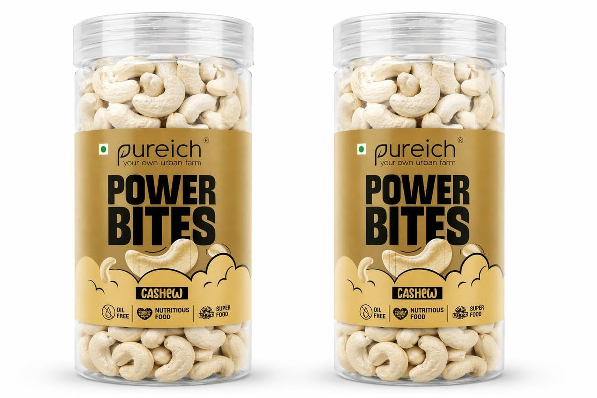 Premium Whole Cashew Nuts | Kaju Dry Fruits, Whole Crunchy Cashews | Rich in Protein, & Nutritious | Gluten Free & Plant based Protein | Kaju Jar